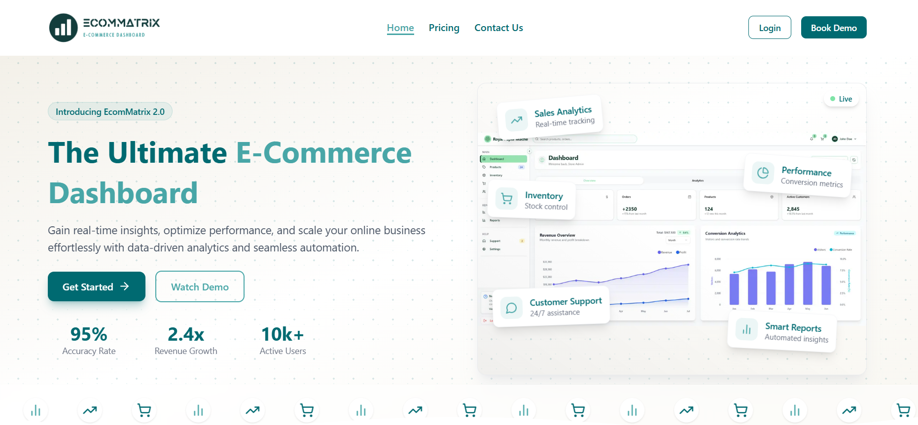 EcomMatrix - E-commerce Dashboard