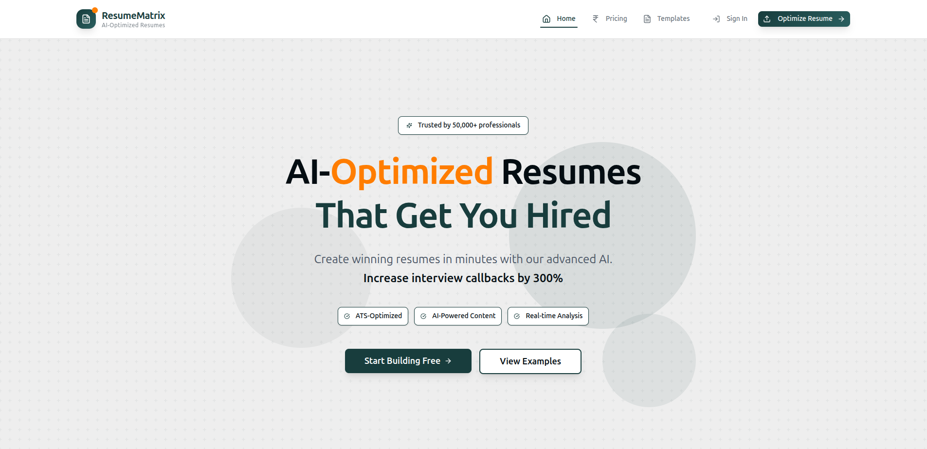 ResumeMatrix - AI Resume Builder
