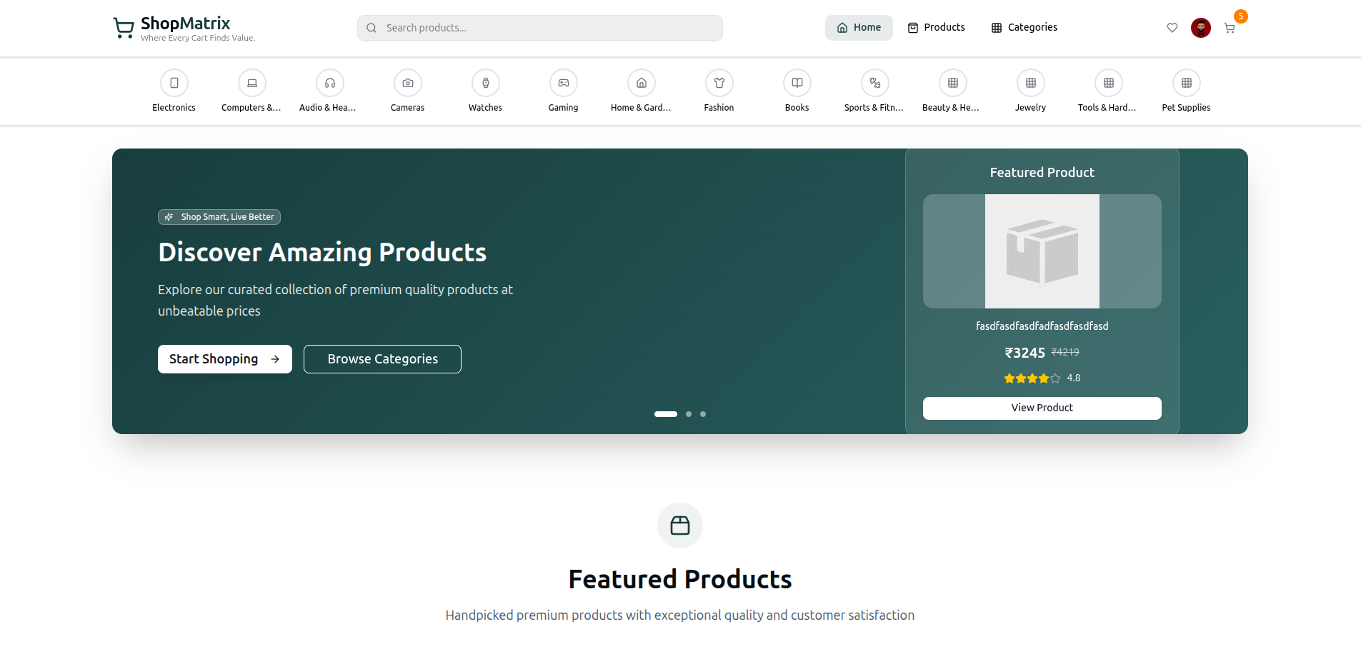 ShopMatrix - E-commerce Store